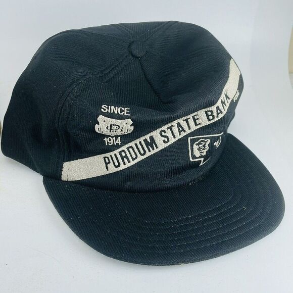 Purdum NE State Bank Snapback Trucker Hat Ball Cap Blaine County Nebraska VTG - Picture 6 of 10